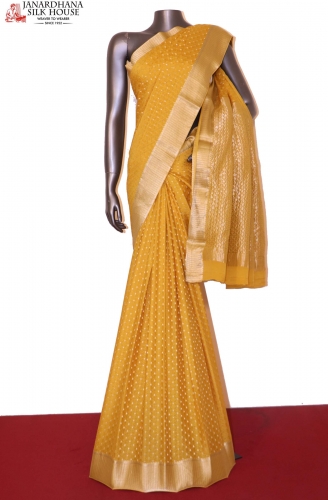 Designer Jacquard Butta Pure Mysore Crepe Silk Saree